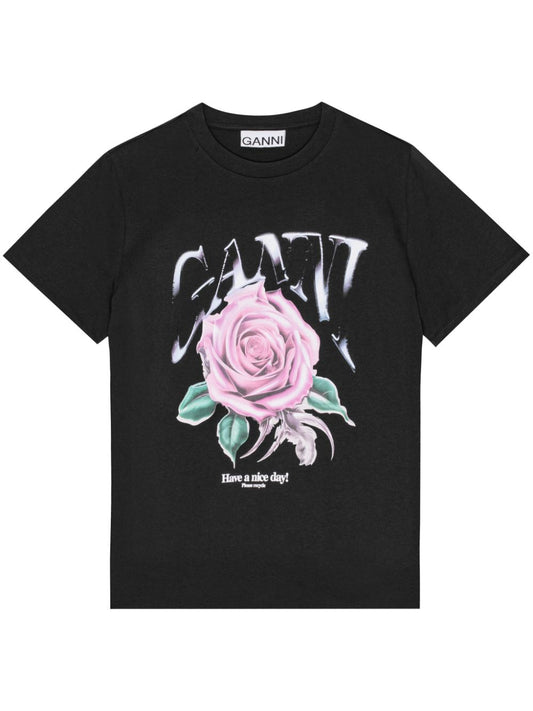 Rose organic cotton t-shirt