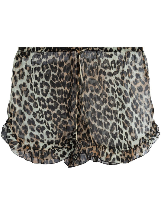 Leopard print shorts