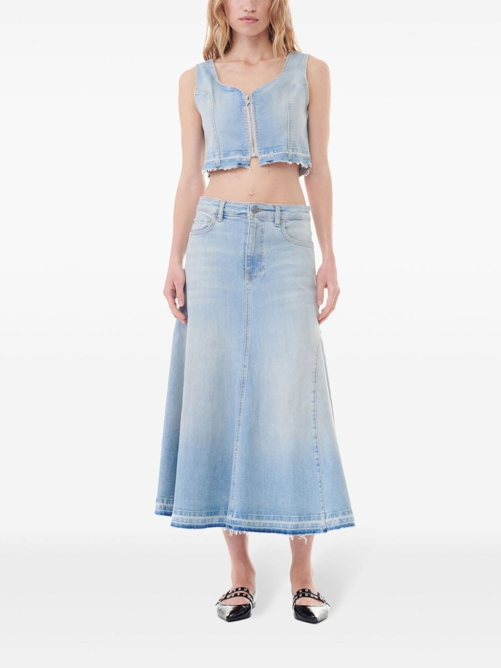 Organic cotton denim skirt