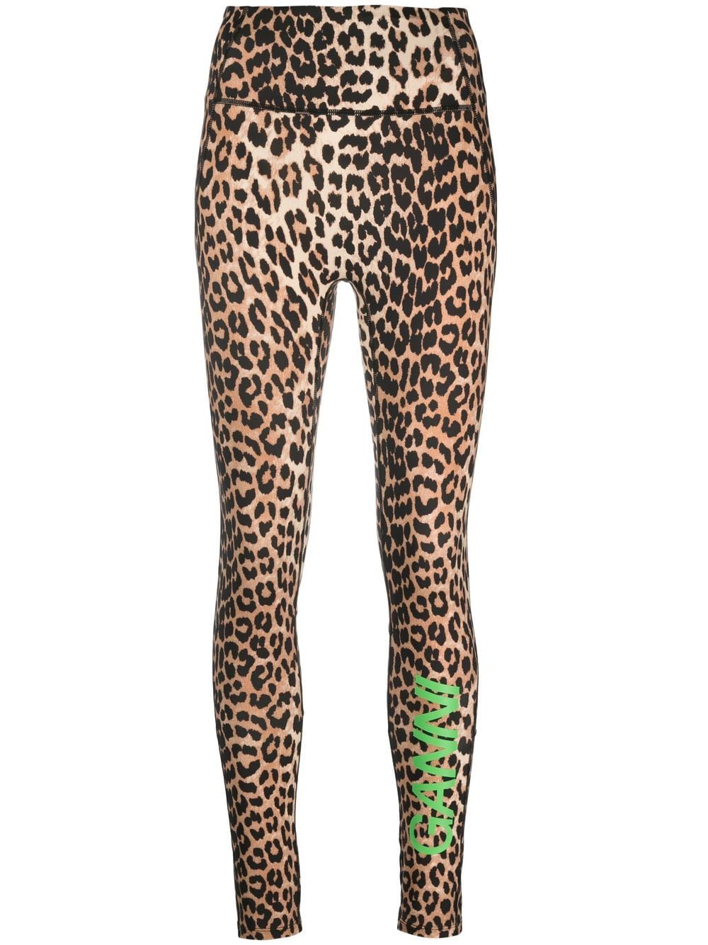 Leopard print nylon leggings