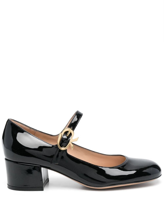 Mary ribbon patent leather pumps