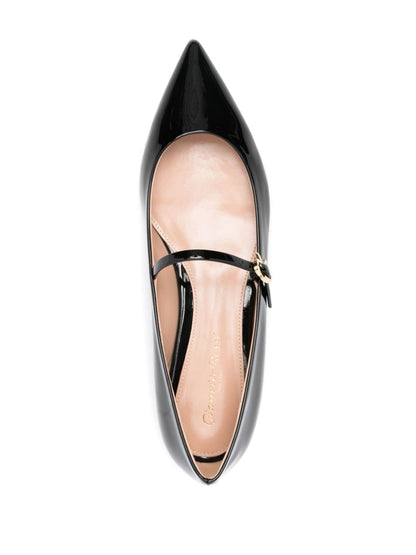 Ribbon jane patent leather ballet flats