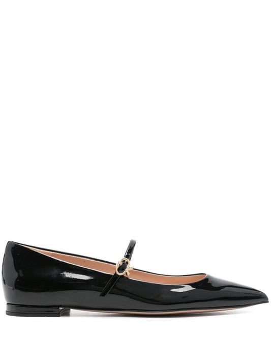 Ribbon jane patent leather ballet flats