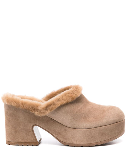 Lyss suede heel mules