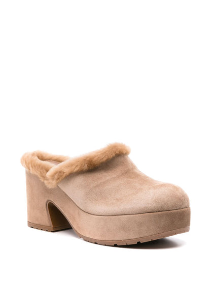 Lyss suede heel mules