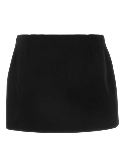 Wool mini skirt