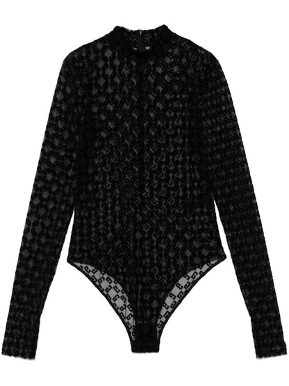 Jacquard nylon bodysuit