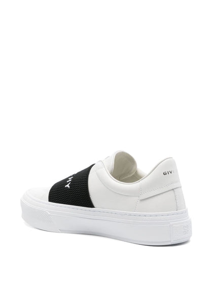 City sport elastic leather sneakers