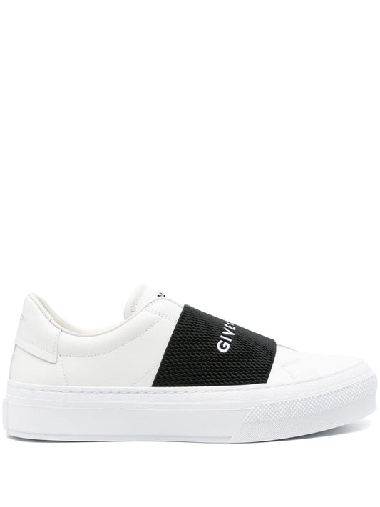 City sport elastic leather sneakers