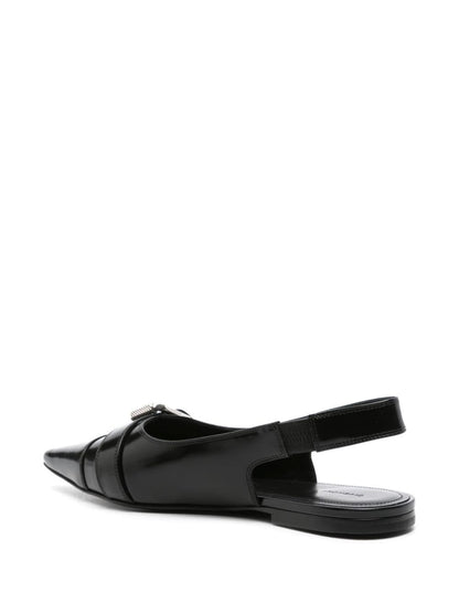 Voyou leather slingback flats