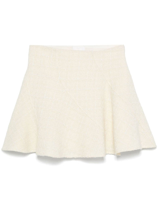 Wool ruffled skirt