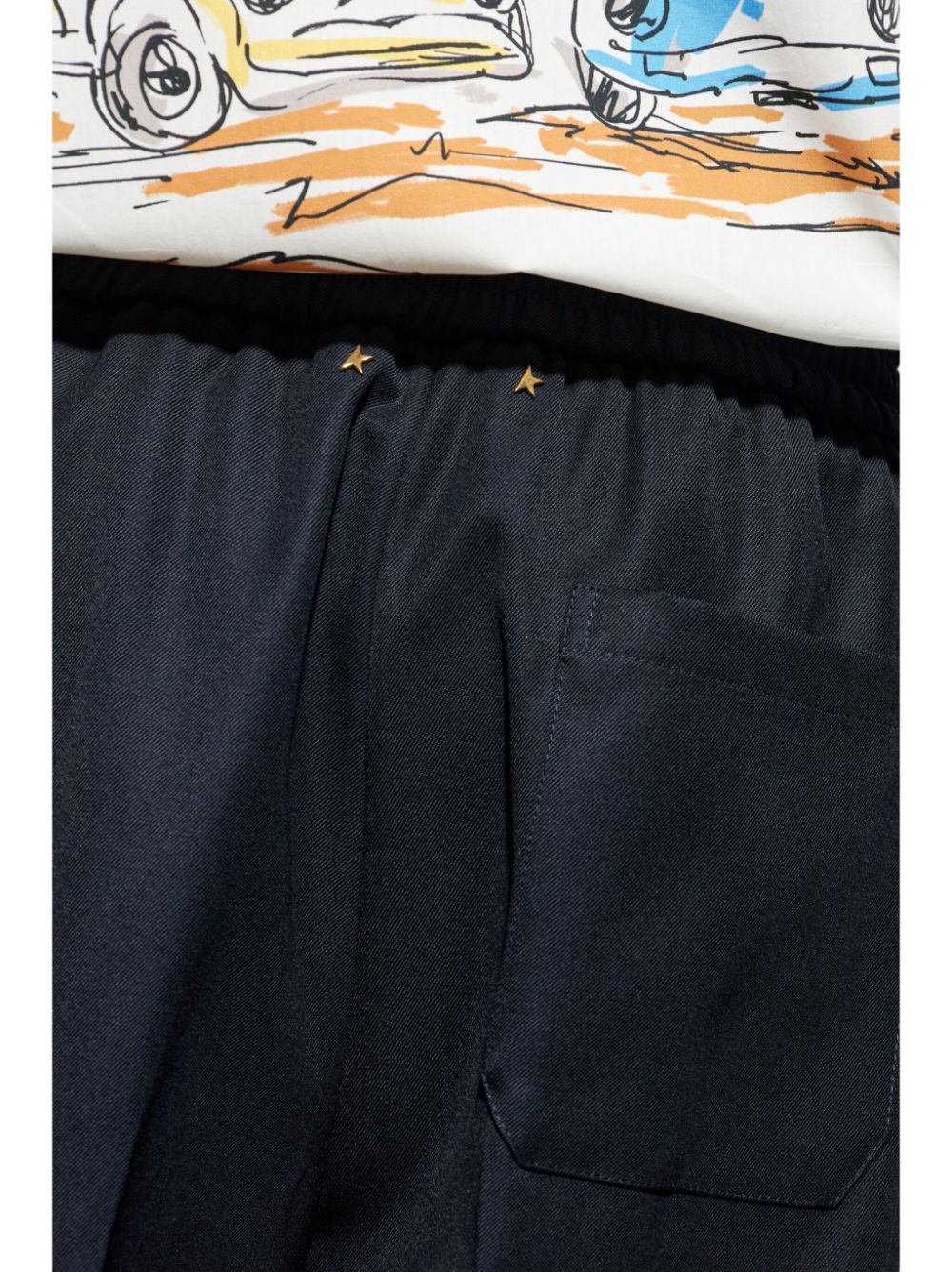 Golden wool blend trousers