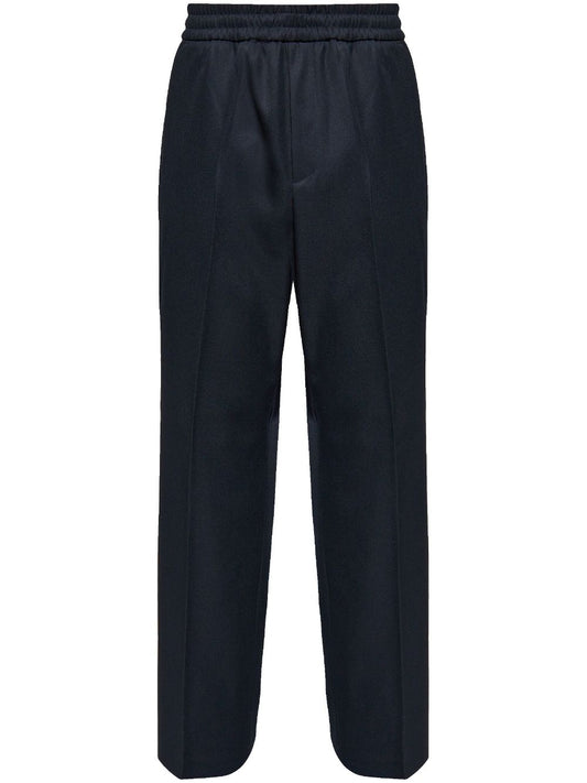 Golden wool blend trousers