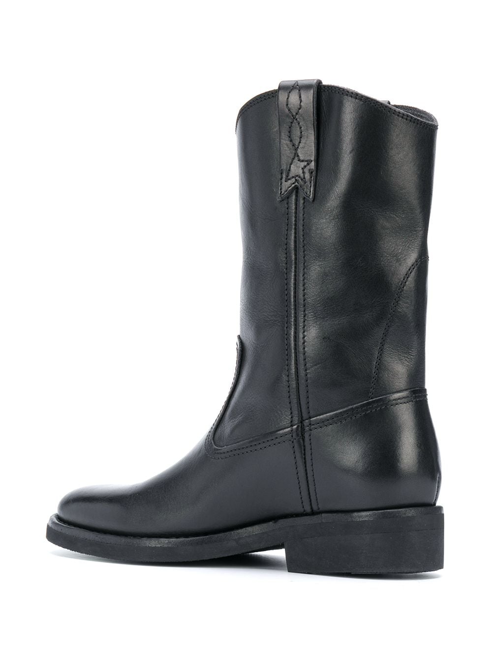 Biker leather boots