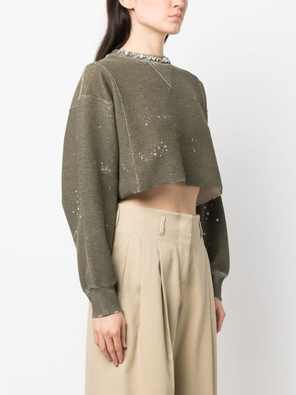 Golden wool trousers