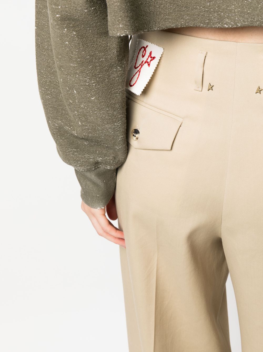 Golden wool trousers