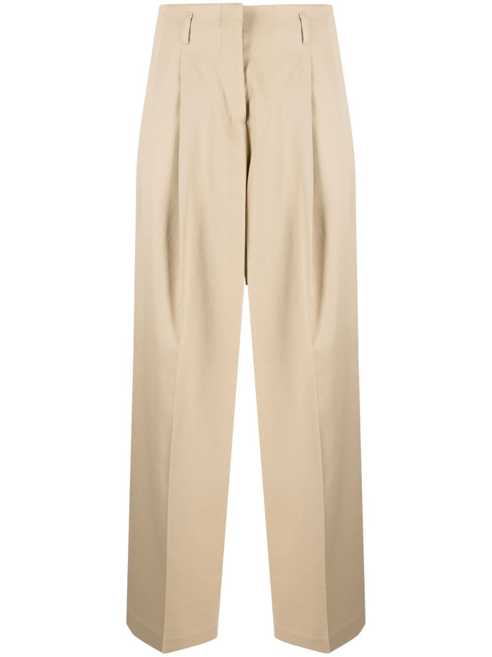 Golden wool trousers