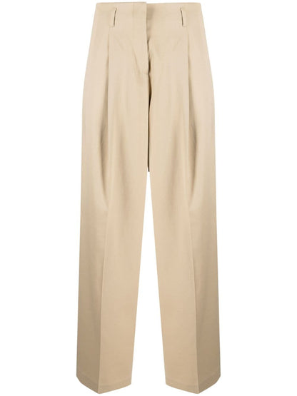 Golden wool trousers