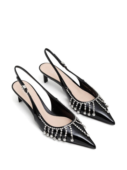 Crystal embellished pumps