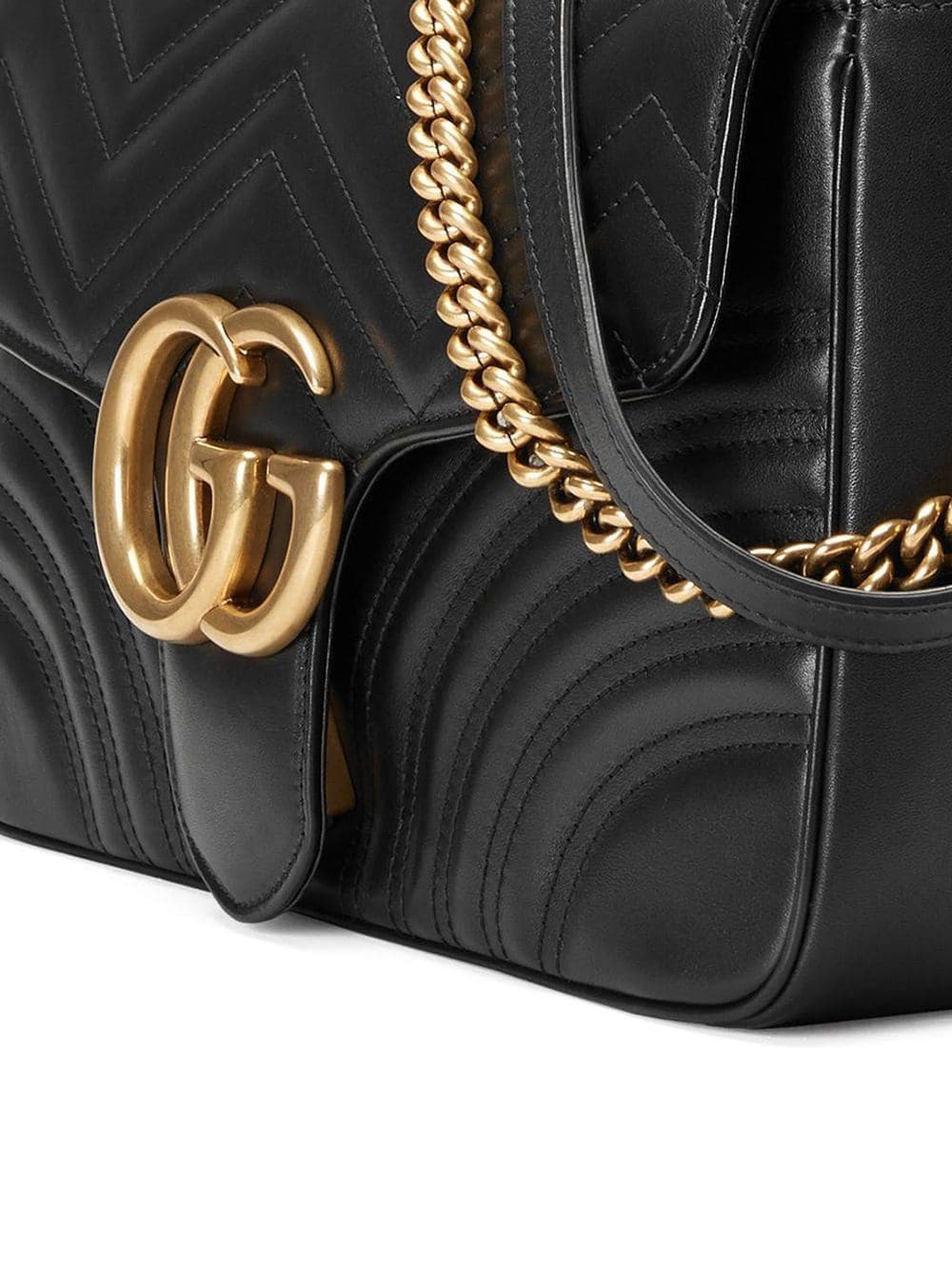 Gg marmont medium leather shoulder bag