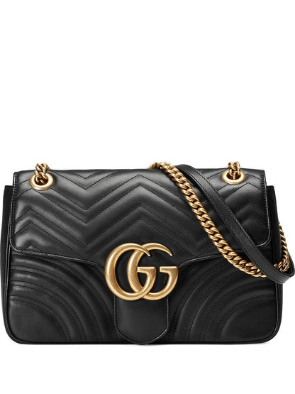 Gg marmont medium leather shoulder bag