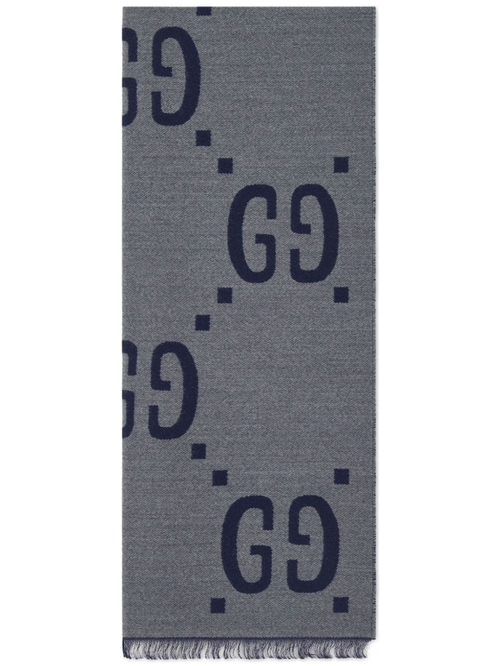 Gg motif wool scarf