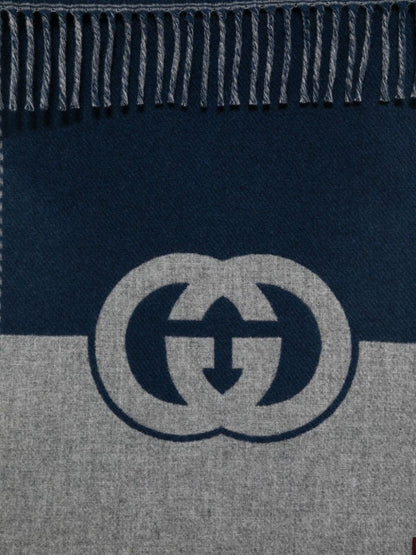 Logo wool scarf