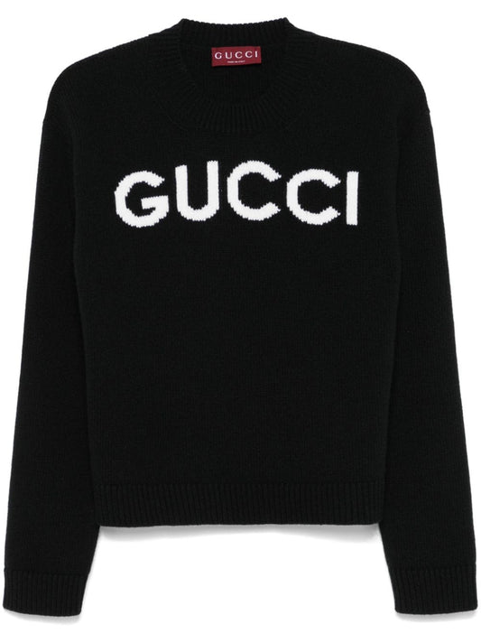 Logo wool crewneck sweater