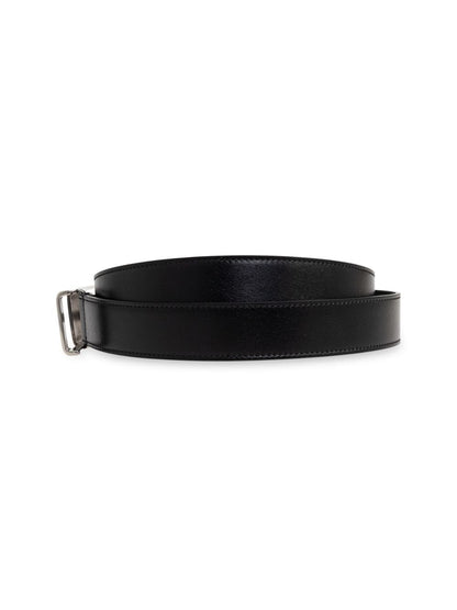 Logo leather belt