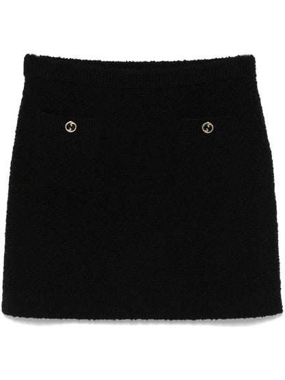 Bouclé wool mini skirt