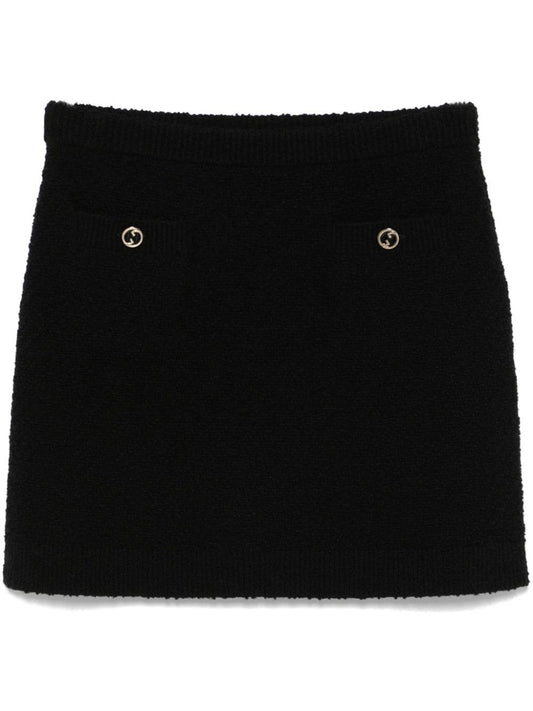 Bouclé wool mini skirt