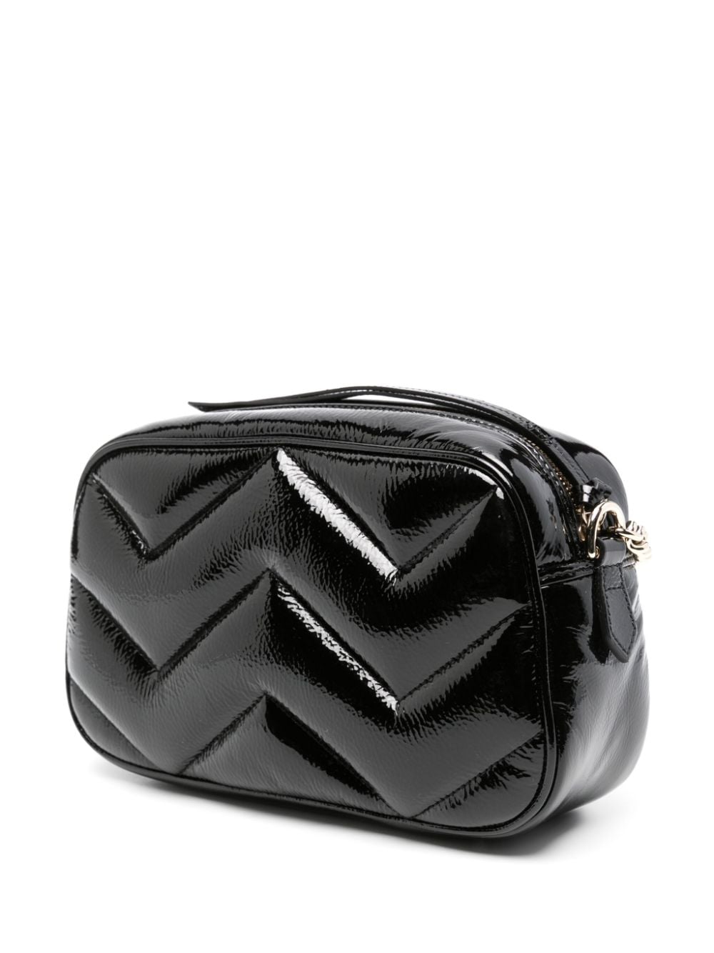 Gg marmont small patent leather shoulder bag