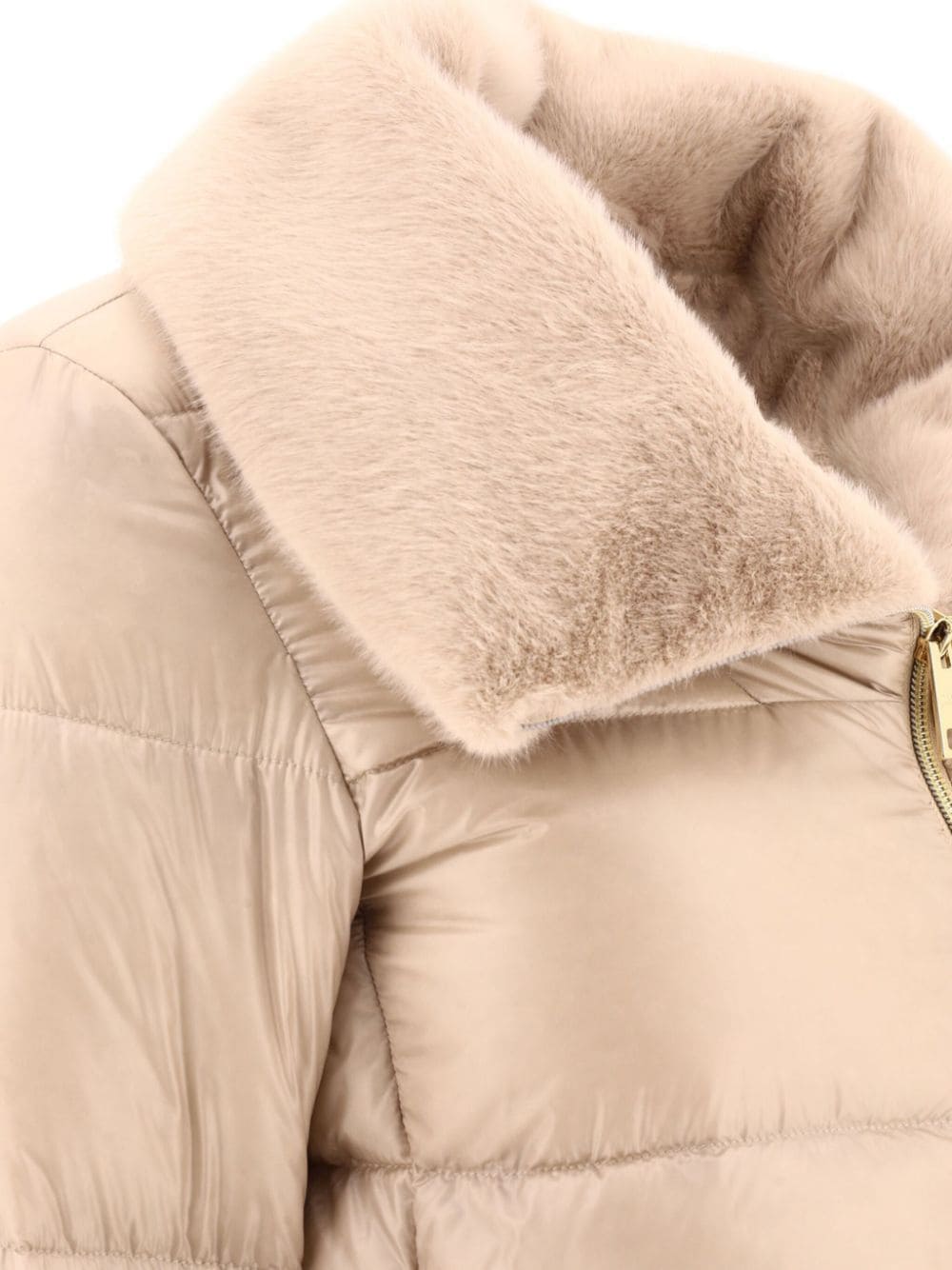 Faux fur collar down jacket