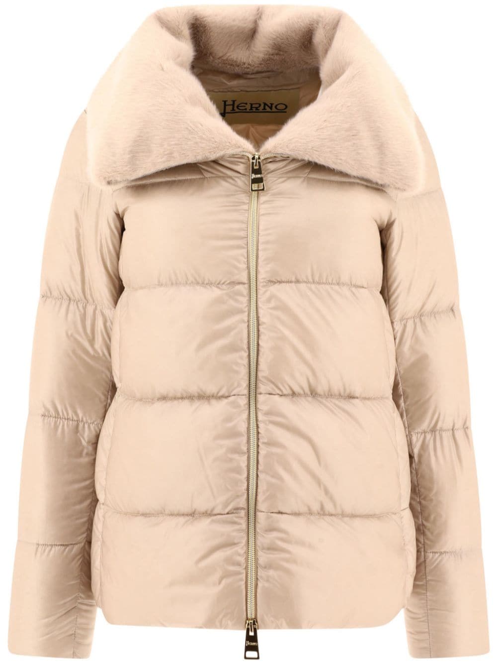 Faux fur collar down jacket