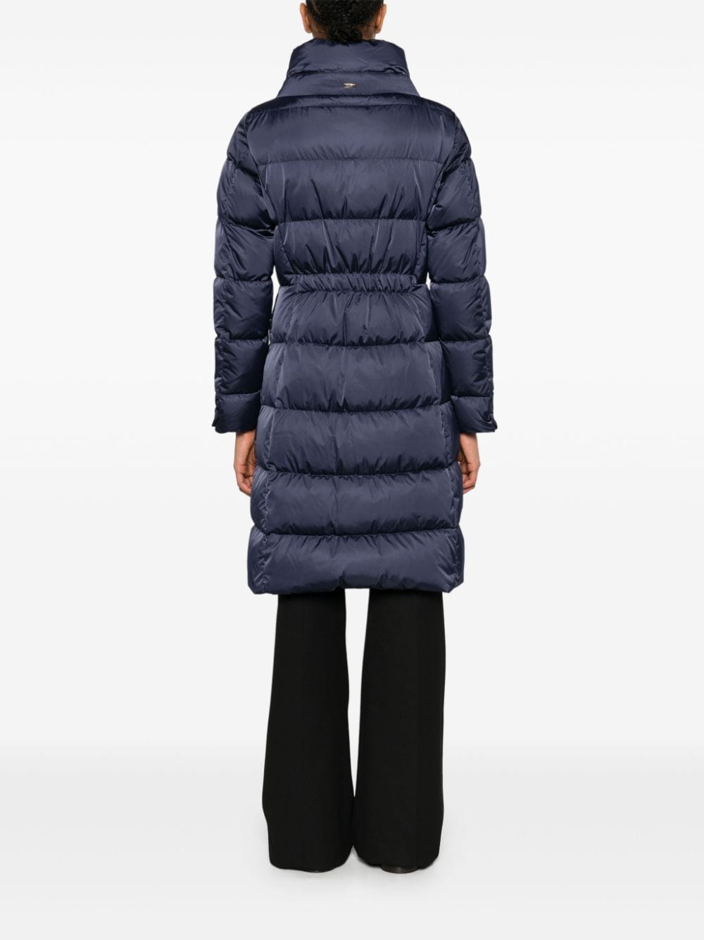 Nylon midi down jacket