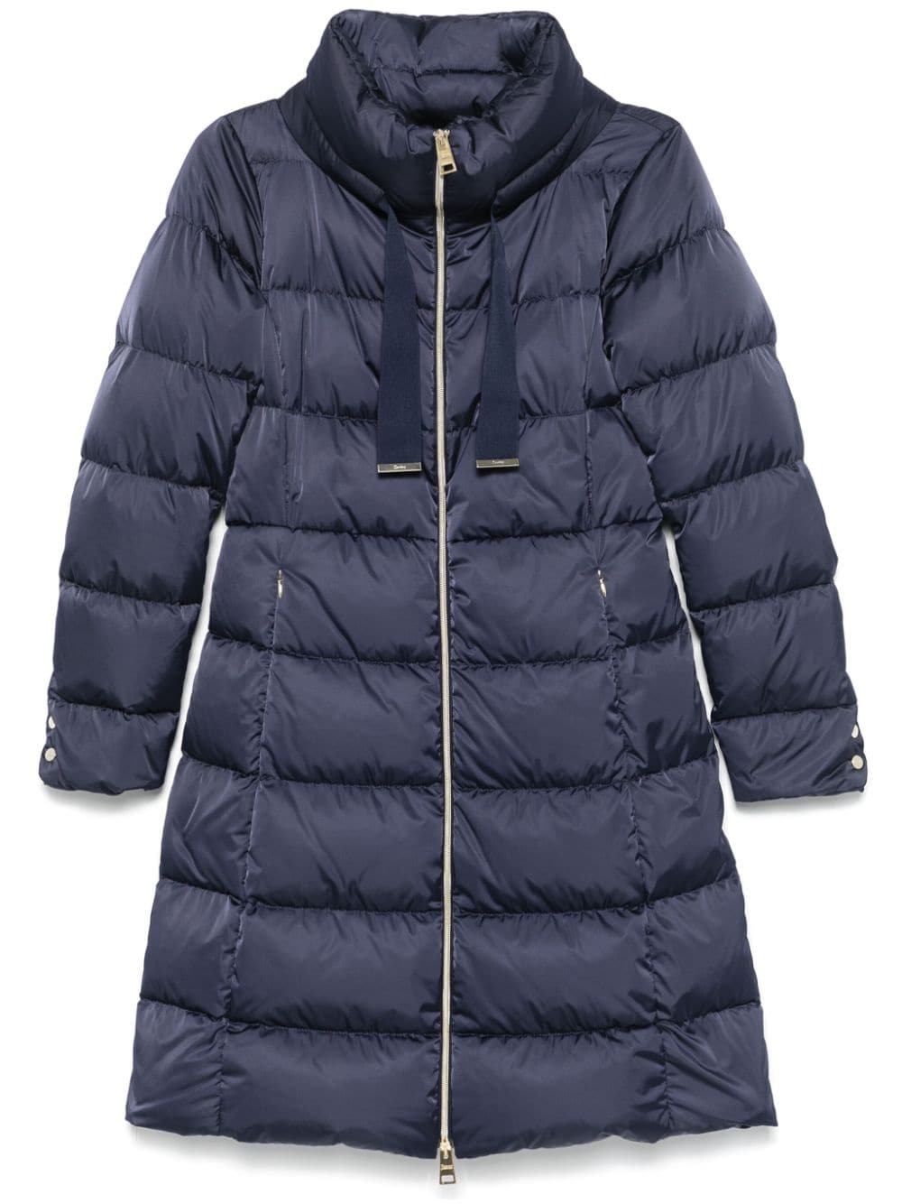 Nylon midi down jacket