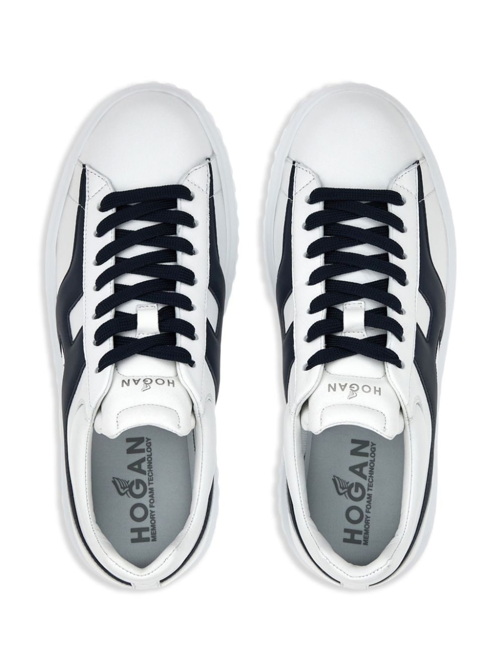 H-stripes leather sneakers