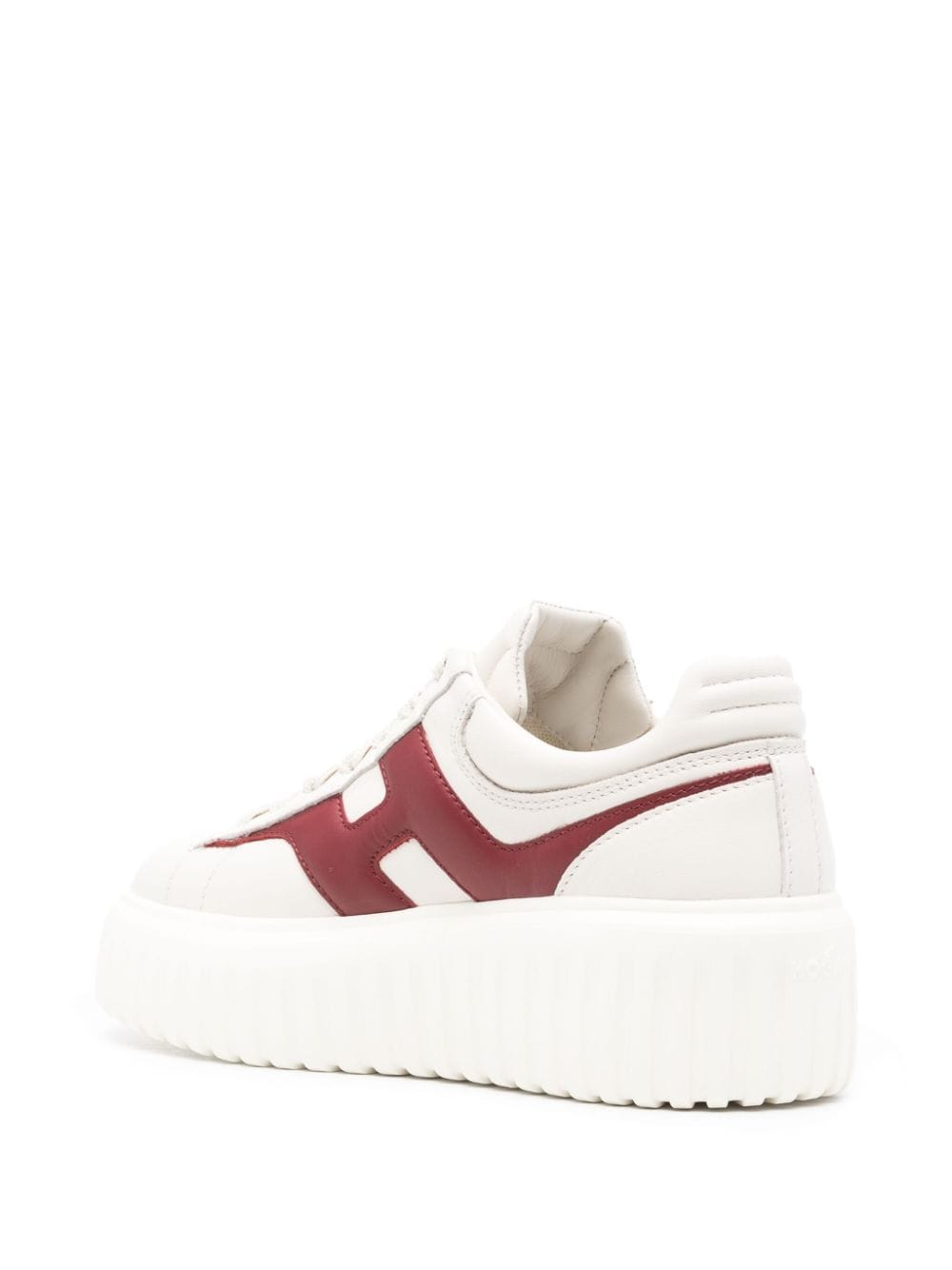 H-striped leather sneakers