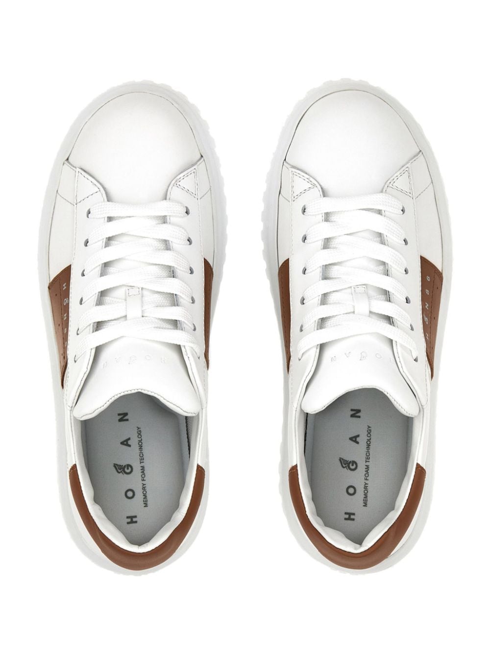 H-stripes leather sneakers