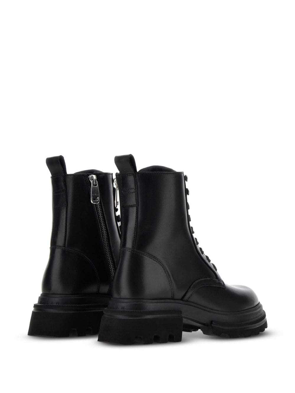 Leather combat boots