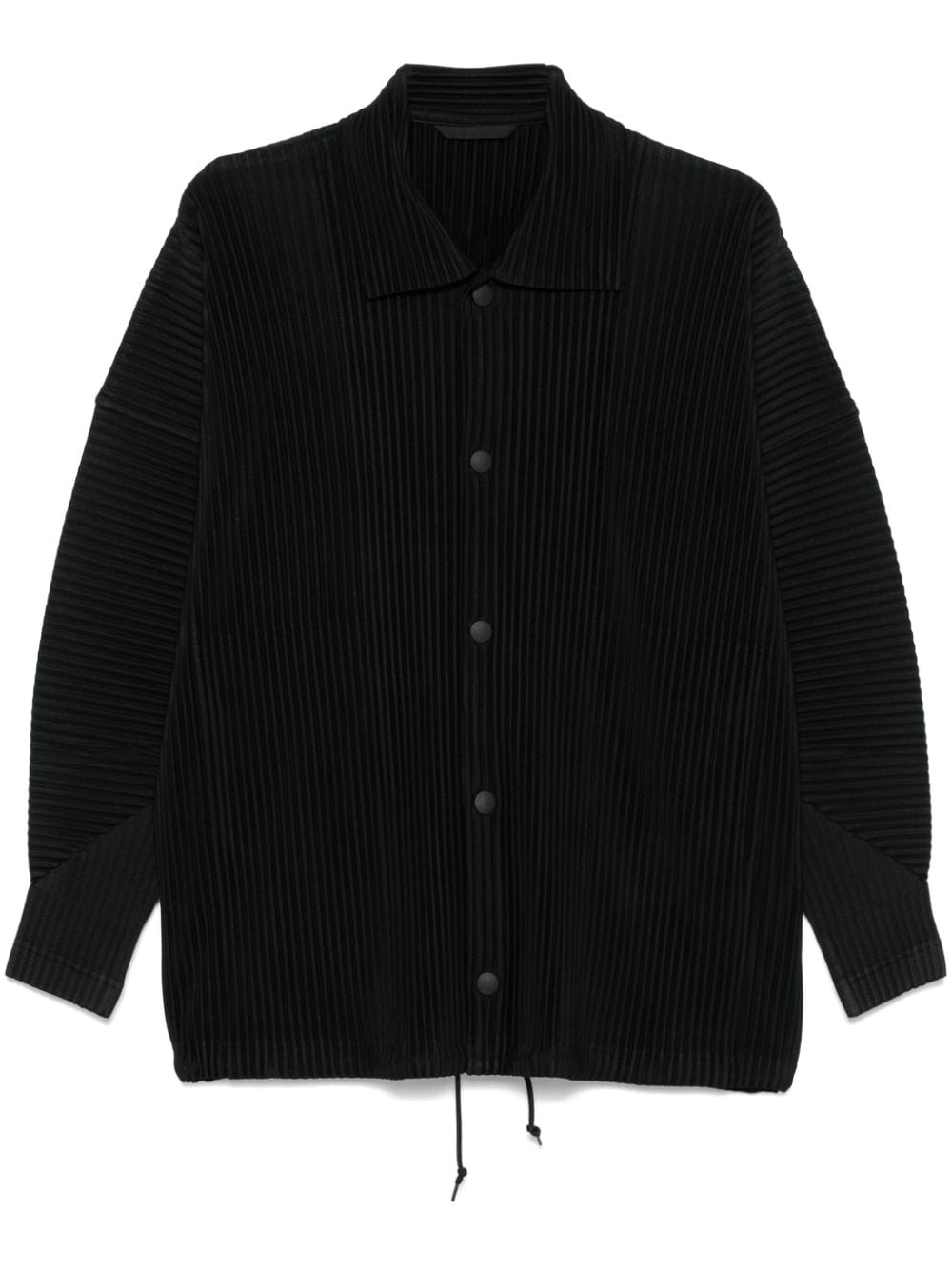 Pleated shirt jacket