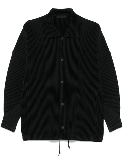 Pleated shirt jacket