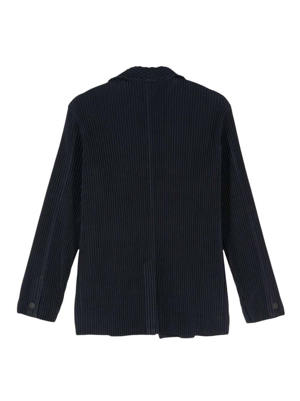 Pleated single-breasted jacket