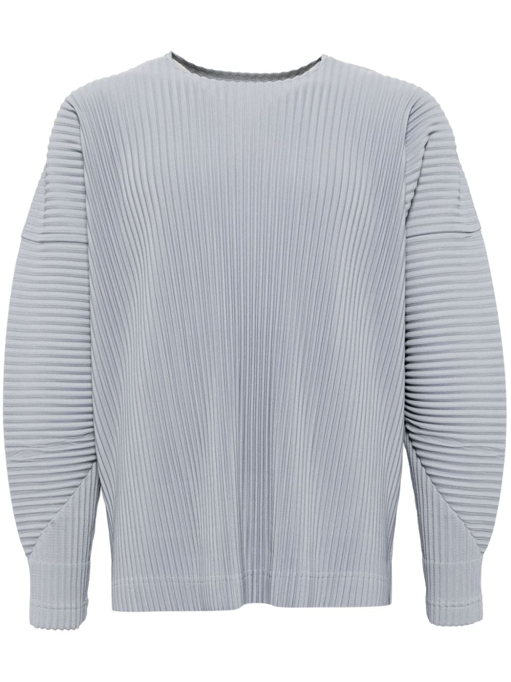 Pleated crewneck top