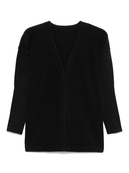 Pleated cardigan