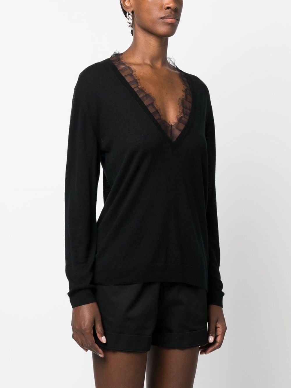 Haby v-necked wool jumper