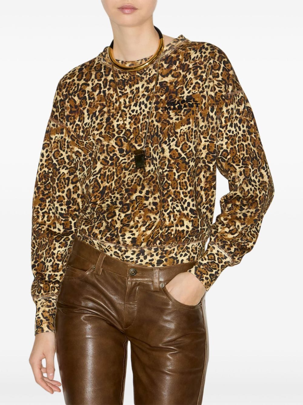 Shad leopard print sweatshirt