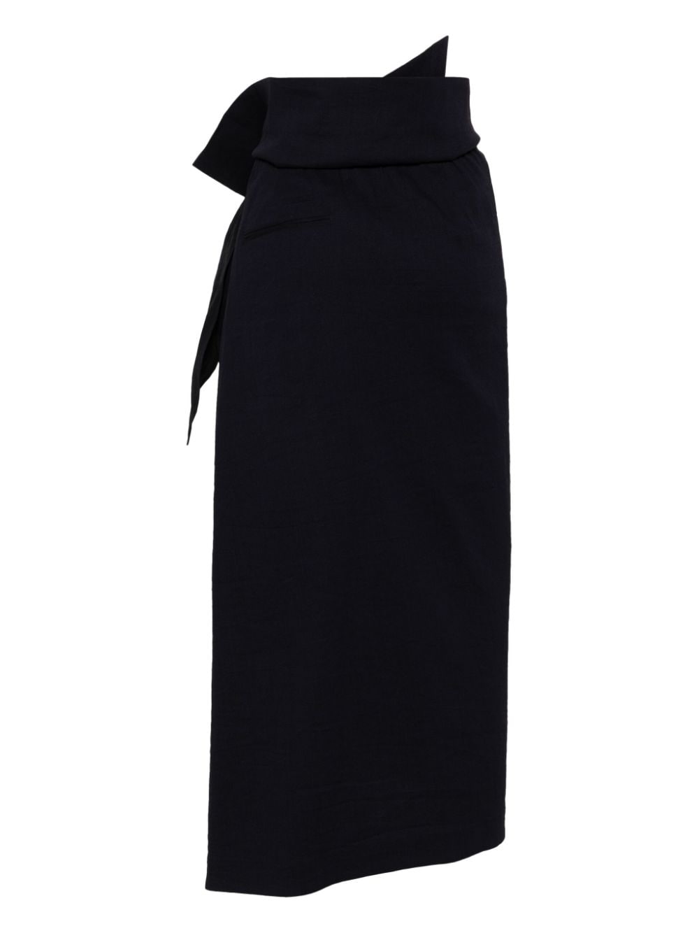 Asymmetric midi skirt