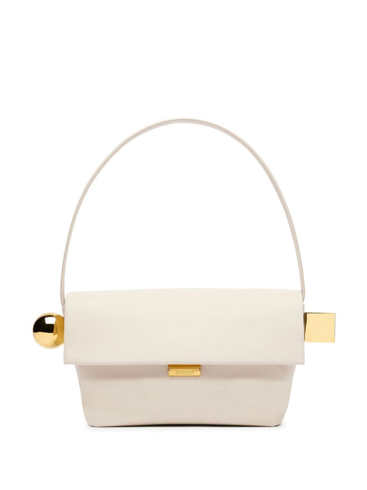 Le rond carre leather shoulder bag