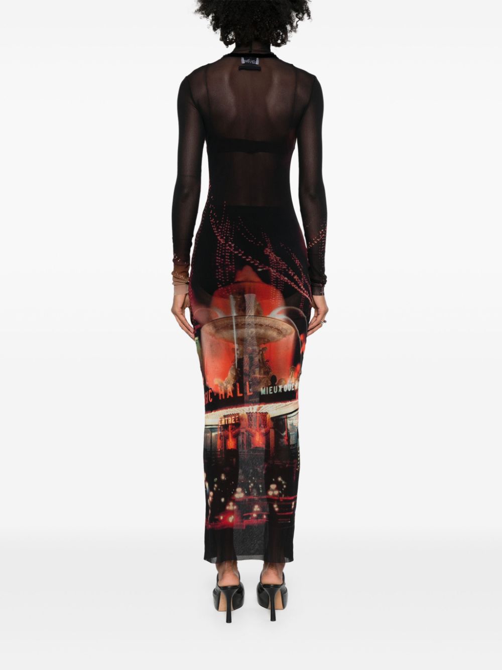 Pigalle print long dress